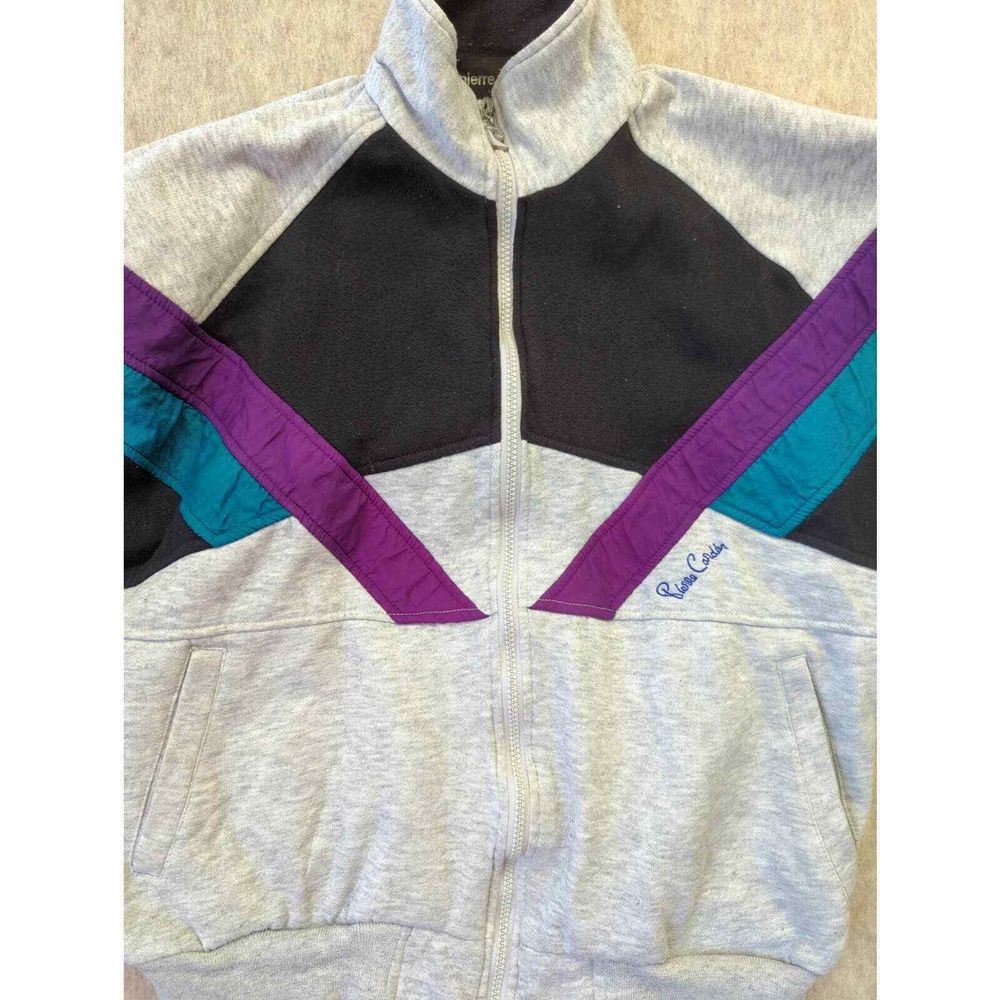 Vintage 90s Pierre Cardin Mens Medium Script Spell Out Color Block Track Jacket